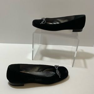 Kate Spade Bonnie Black Velvet Flats 6 1/2B Gorgeous!
